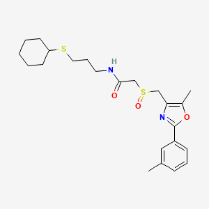 N-[3-(cyclohexylthio)propyl]-2-[[5-methyl-2-(3-methylphenyl)-4-oxazolyl]methylsulfinyl]acetamide