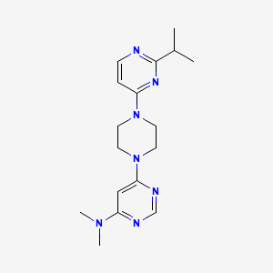 molecular formula C17H25N7 B12266442 N,N-dimethyl-6-{4-[2-(propan-2-yl)pyrimidin-4-yl]piperazin-1-yl}pyrimidin-4-amine 