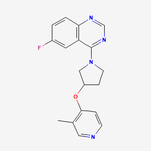 6-Fluoro-4-{3-[(3-methylpyridin-4-yl)oxy]pyrrolidin-1-yl}quinazoline