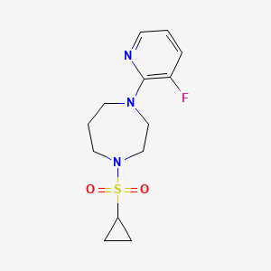 molecular formula C13H18FN3O2S B12266458 1-(Cyclopropanesulfonyl)-4-(3-fluoropyridin-2-yl)-1,4-diazepane 