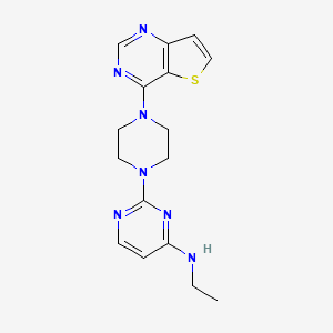 N-ethyl-2-(4-{thieno[3,2-d]pyrimidin-4-yl}piperazin-1-yl)pyrimidin-4-amine