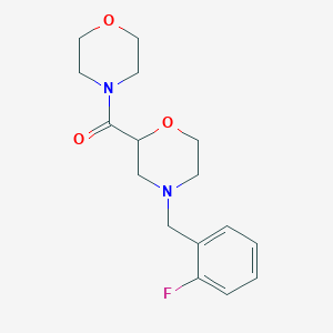 molecular formula C16H21FN2O3 B12266484 4-[(2-Fluorophenyl)methyl]-2-(morpholine-4-carbonyl)morpholine 