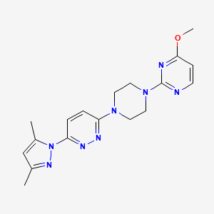 3-(3,5-dimethyl-1H-pyrazol-1-yl)-6-[4-(4-methoxypyrimidin-2-yl)piperazin-1-yl]pyridazine