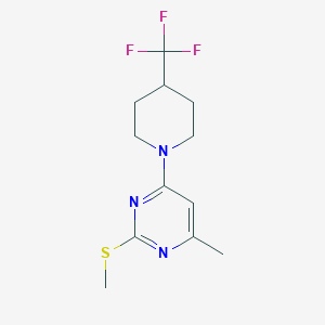 4-Methyl-2-(methylsulfanyl)-6-[4-(trifluoromethyl)piperidin-1-yl]pyrimidine