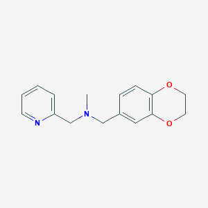 molecular formula C16H18N2O2 B12266501 [(2,3-Dihydro-1,4-benzodioxin-6-yl)methyl](methyl)[(pyridin-2-yl)methyl]amine 