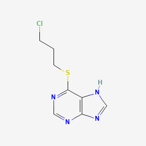 molecular formula C8H9ClN4S B1226651 9H-Purine, 6-[(3-chloropropyl)thio]- 