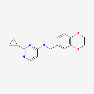 2-cyclopropyl-N-[(2,3-dihydro-1,4-benzodioxin-6-yl)methyl]-N-methylpyrimidin-4-amine