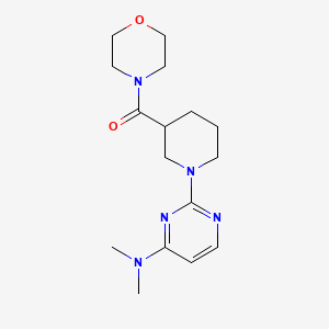 molecular formula C16H25N5O2 B12266519 N,N-dimethyl-2-[3-(morpholine-4-carbonyl)piperidin-1-yl]pyrimidin-4-amine 