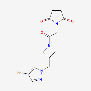 1-(2-{3-[(4-bromo-1H-pyrazol-1-yl)methyl]azetidin-1-yl}-2-oxoethyl)pyrrolidine-2,5-dione