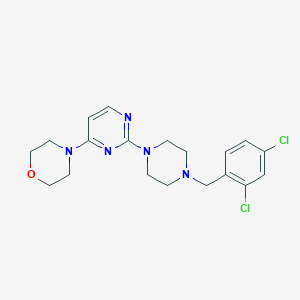 molecular formula C19H23Cl2N5O B12266533 4-(2-{4-[(2,4-Dichlorophenyl)methyl]piperazin-1-yl}pyrimidin-4-yl)morpholine 