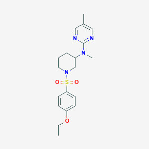 molecular formula C19H26N4O3S B12266561 N-[1-(4-ethoxybenzenesulfonyl)piperidin-3-yl]-N,5-dimethylpyrimidin-2-amine 