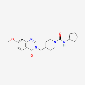 N-cyclopentyl-4-[(7-methoxy-4-oxo-3,4-dihydroquinazolin-3-yl)methyl]piperidine-1-carboxamide