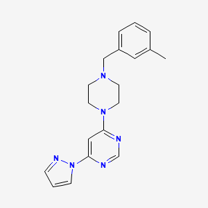 4-{4-[(3-methylphenyl)methyl]piperazin-1-yl}-6-(1H-pyrazol-1-yl)pyrimidine