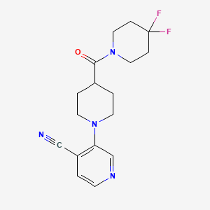 3-[4-(4,4-Difluoropiperidine-1-carbonyl)piperidin-1-yl]pyridine-4-carbonitrile