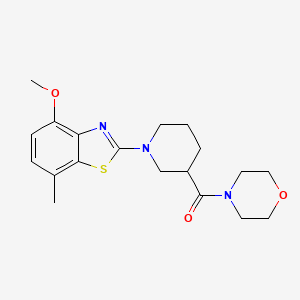 molecular formula C19H25N3O3S B12266577 4-Methoxy-7-methyl-2-[3-(morpholine-4-carbonyl)piperidin-1-yl]-1,3-benzothiazole 