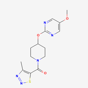 5-Methoxy-2-{[1-(4-methyl-1,2,3-thiadiazole-5-carbonyl)piperidin-4-yl]oxy}pyrimidine