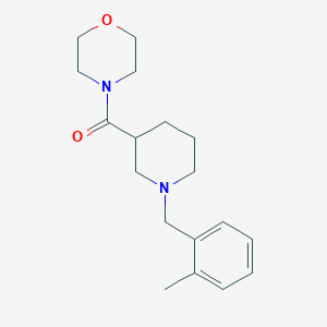 4-{1-[(2-Methylphenyl)methyl]piperidine-3-carbonyl}morpholine