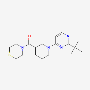 4-[1-(2-Tert-butylpyrimidin-4-yl)piperidine-3-carbonyl]thiomorpholine