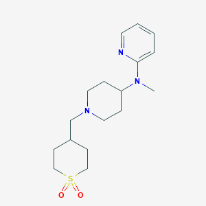 4-({4-[Methyl(pyridin-2-yl)amino]piperidin-1-yl}methyl)-1lambda6-thiane-1,1-dione