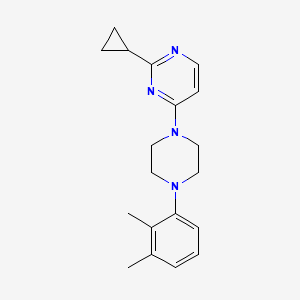 molecular formula C19H24N4 B12266653 2-Cyclopropyl-4-[4-(2,3-dimethylphenyl)piperazin-1-yl]pyrimidine 