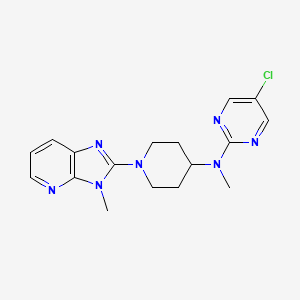 molecular formula C17H20ClN7 B12266685 5-chloro-N-methyl-N-(1-{3-methyl-3H-imidazo[4,5-b]pyridin-2-yl}piperidin-4-yl)pyrimidin-2-amine 