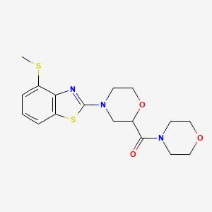 molecular formula C17H21N3O3S2 B12266700 4-(Methylsulfanyl)-2-[2-(morpholine-4-carbonyl)morpholin-4-yl]-1,3-benzothiazole 