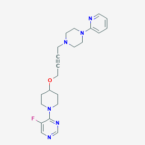 5-Fluoro-4-[4-({4-[4-(pyridin-2-yl)piperazin-1-yl]but-2-yn-1-yl}oxy)piperidin-1-yl]pyrimidine