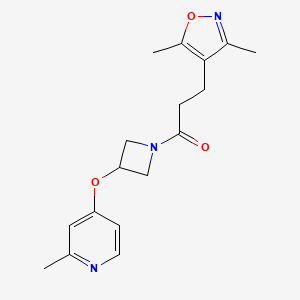 3-(3,5-Dimethyl-1,2-oxazol-4-yl)-1-{3-[(2-methylpyridin-4-yl)oxy]azetidin-1-yl}propan-1-one