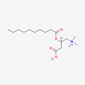 molecular formula C17H34NO4+ B1226673 Decanoyl-DL-carnitine 