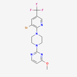 2-{4-[3-Bromo-5-(trifluoromethyl)pyridin-2-yl]piperazin-1-yl}-4-methoxypyrimidine