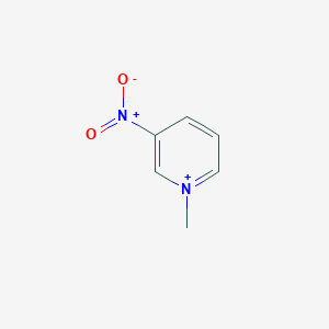 molecular formula C6H7N2O2+ B1226677 1-Methyl-3-nitropyridinium 