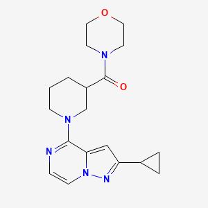 4-(1-{2-Cyclopropylpyrazolo[1,5-a]pyrazin-4-yl}piperidine-3-carbonyl)morpholine