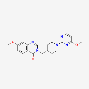 7-Methoxy-3-{[1-(4-methoxypyrimidin-2-yl)piperidin-4-yl]methyl}-3,4-dihydroquinazolin-4-one