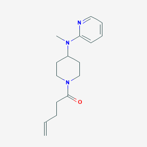 molecular formula C16H23N3O B12266783 1-{4-[Methyl(pyridin-2-yl)amino]piperidin-1-yl}pent-4-en-1-one 