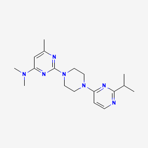 N,N,6-trimethyl-2-{4-[2-(propan-2-yl)pyrimidin-4-yl]piperazin-1-yl}pyrimidin-4-amine