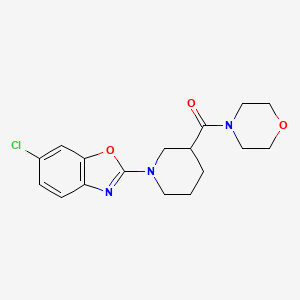 6-Chloro-2-[3-(morpholine-4-carbonyl)piperidin-1-yl]-1,3-benzoxazole