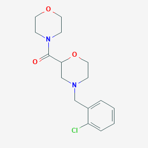 molecular formula C16H21ClN2O3 B12266836 4-[(2-Chlorophenyl)methyl]-2-(morpholine-4-carbonyl)morpholine 