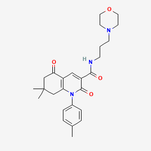7,7-dimethyl-1-(4-methylphenyl)-N-[3-(4-morpholinyl)propyl]-2,5-dioxo-6,8-dihydroquinoline-3-carboxamide
