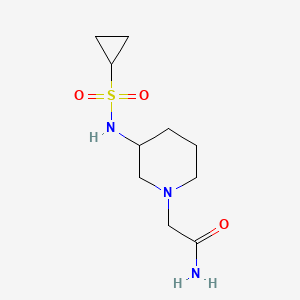 molecular formula C10H19N3O3S B12266853 2-(3-Cyclopropanesulfonamidopiperidin-1-yl)acetamide 