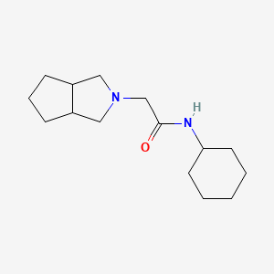 molecular formula C15H26N2O B12266864 N-cyclohexyl-2-{octahydrocyclopenta[c]pyrrol-2-yl}acetamide 