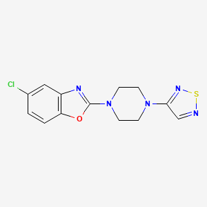 molecular formula C13H12ClN5OS B12266868 5-Chloro-2-[4-(1,2,5-thiadiazol-3-yl)piperazin-1-yl]-1,3-benzoxazole 