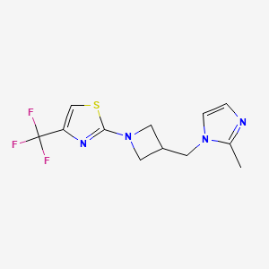 2-{3-[(2-methyl-1H-imidazol-1-yl)methyl]azetidin-1-yl}-4-(trifluoromethyl)-1,3-thiazole