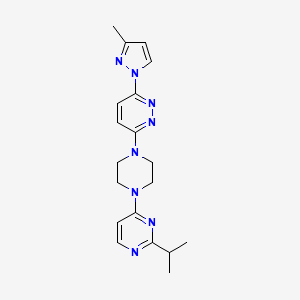 3-(3-methyl-1H-pyrazol-1-yl)-6-{4-[2-(propan-2-yl)pyrimidin-4-yl]piperazin-1-yl}pyridazine