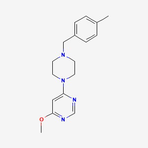 molecular formula C17H22N4O B12266897 4-Methoxy-6-{4-[(4-methylphenyl)methyl]piperazin-1-yl}pyrimidine 