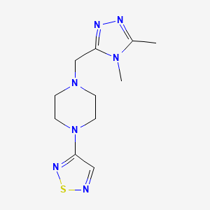 1-[(4,5-dimethyl-4H-1,2,4-triazol-3-yl)methyl]-4-(1,2,5-thiadiazol-3-yl)piperazine