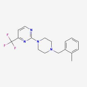 molecular formula C17H19F3N4 B12266935 2-{4-[(2-Methylphenyl)methyl]piperazin-1-yl}-4-(trifluoromethyl)pyrimidine 