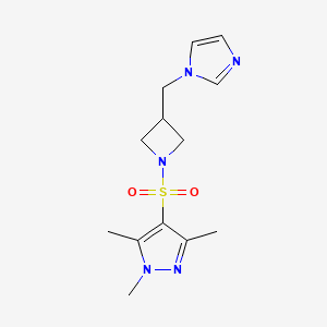 4-({3-[(1H-imidazol-1-yl)methyl]azetidin-1-yl}sulfonyl)-1,3,5-trimethyl-1H-pyrazole