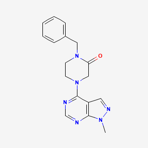 1-benzyl-4-{1-methyl-1H-pyrazolo[3,4-d]pyrimidin-4-yl}piperazin-2-one