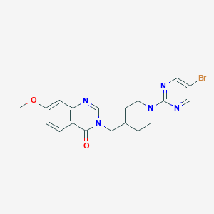 3-{[1-(5-Bromopyrimidin-2-yl)piperidin-4-yl]methyl}-7-methoxy-3,4-dihydroquinazolin-4-one