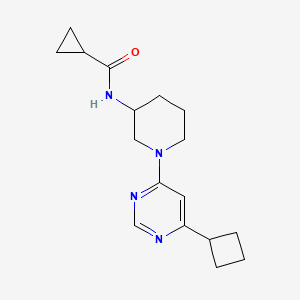 N-[1-(6-cyclobutylpyrimidin-4-yl)piperidin-3-yl]cyclopropanecarboxamide